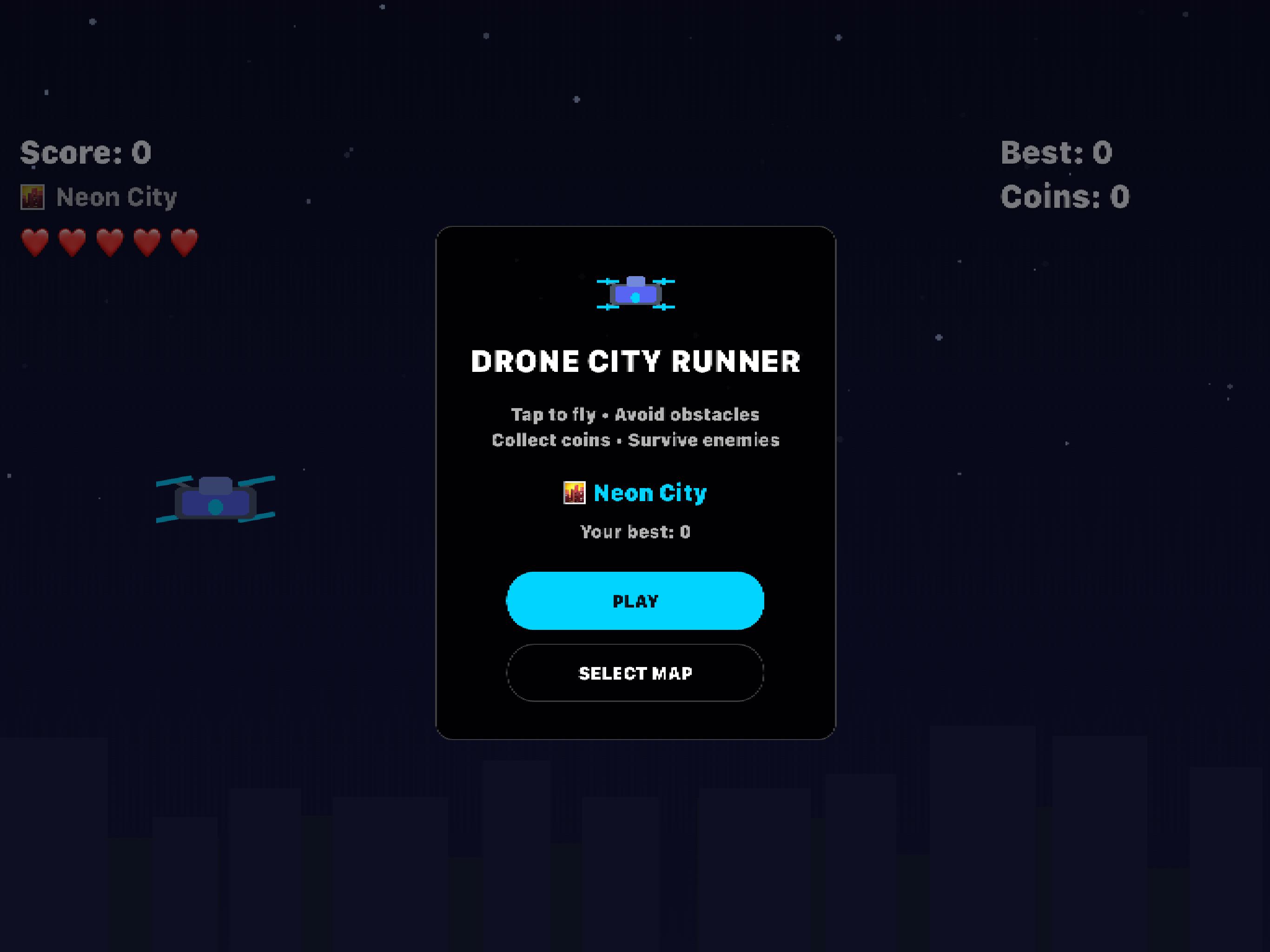 Drone City Runner gameplay screenshot