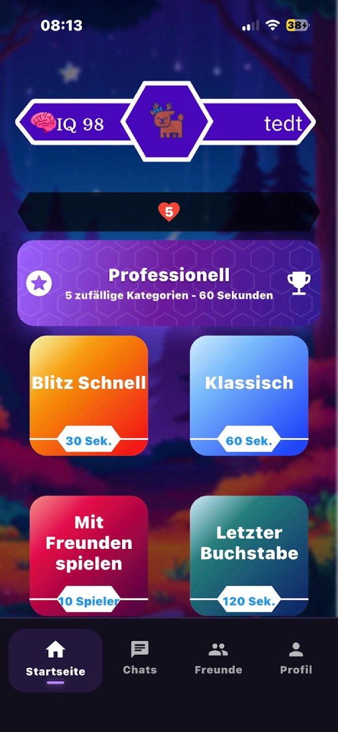 Stadt Land Fluss Online – Startseite der App